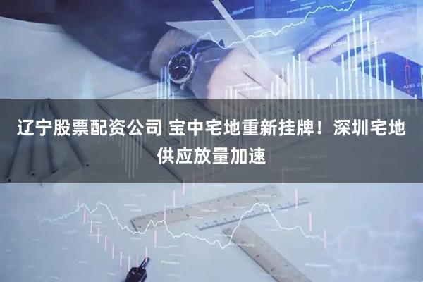 辽宁股票配资公司 宝中宅地重新挂牌！深圳宅地供应放量加速